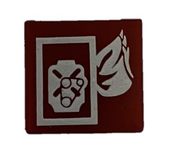 SWF 594468 SWF 594468 Inlegplaatje Brandalarm Rood